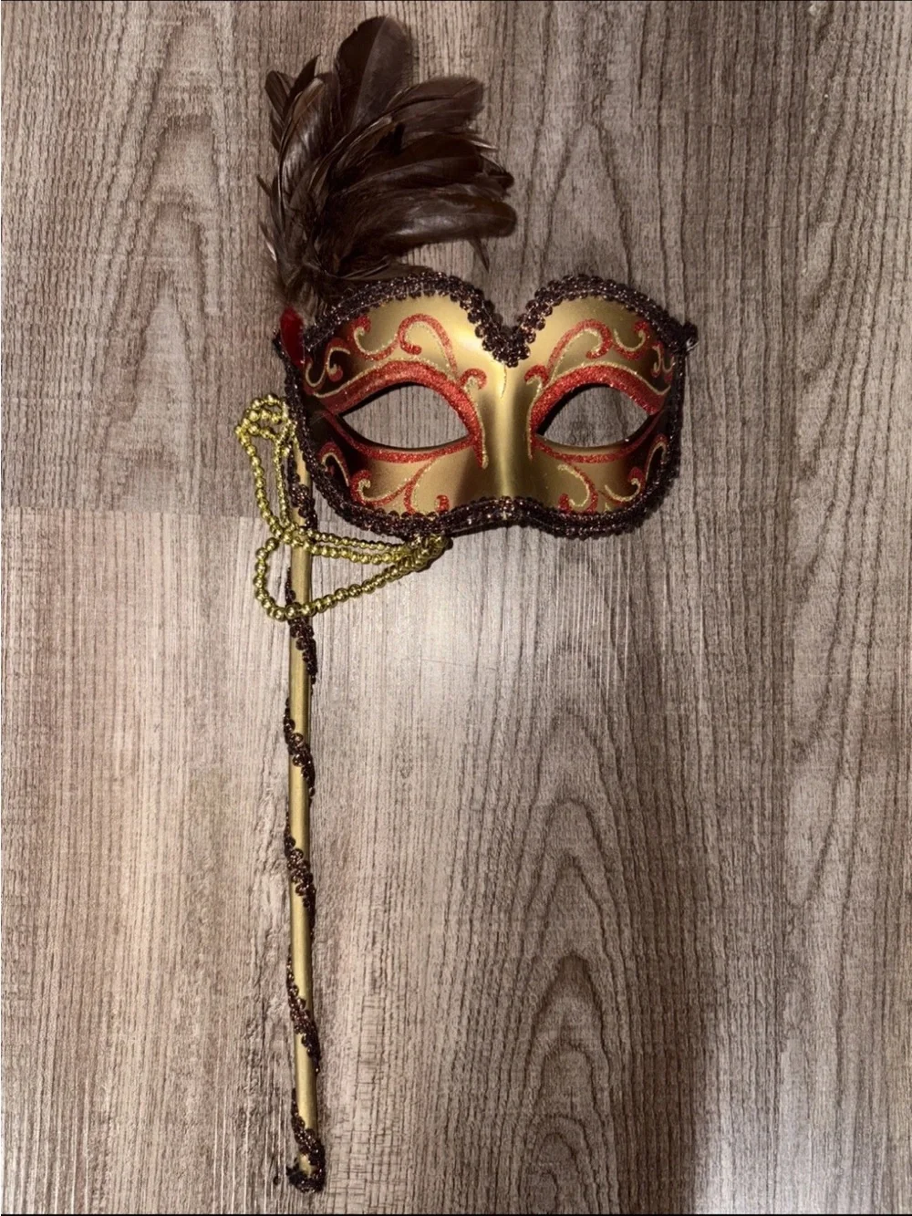 Women Costume Masquerade Party Masks With Stick For Wedding Ball Stick Mask